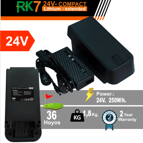 Bateria de litio 24V RK7 Carro eléctrico Golf
